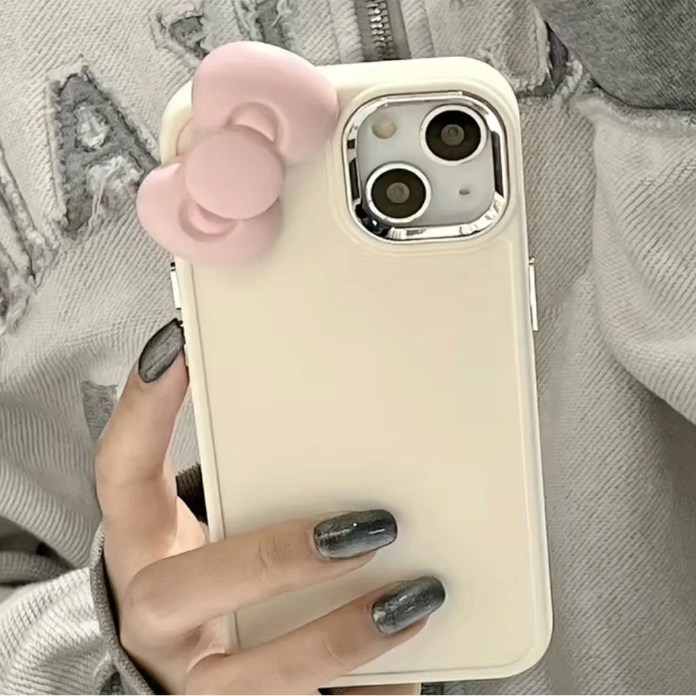Brand New Cute Hello Kitty Pink Bow IPhone 13 Pro Case Phone